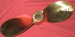 Michigan Wheel 14 X 13 Blade Sailor Right Hand Propeller 1/8" Shaft (9-21). Fixed Price $325.00.