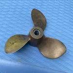 Antique Michigan Brass Boat Propeller AMC332 Three Blades 8". Fixed Price $45.00.