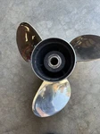 Used Once Lh 14 1/4" X 21P Omc Evinrude Johnson Viper Ss Propeller, 174812. Fixed Price $175.00.