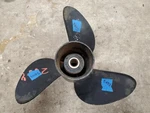 13 7/8" X 21P Evinrude Johnson Omc Stainless Propeller, 176574, Spline, P5033. Fixed Price $200.00.