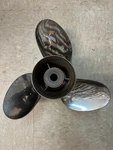 Used Suzuki Stainless Steel V-6 Prop (right Hand), 14-1/4X16 Pitch. Fixed Price $325.00.