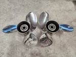 Pair Of 15" X 21P Omc Evinrude Johnson Brp Rebel Ss Propellers, P9687 P9688. Fixed Price $680.00.