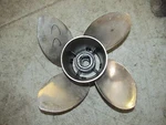 Mercury Outboard 4-BLADE Stainless Steel Counter Rotation Propellor 48-825899-17. Fixed Price $150.00.