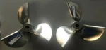 Set Of Left + Right Mercury Racing 3 Blade Cleaver Boat Propeller 14.5" X 20P. Fixed Price $899.99.
