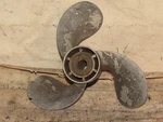 Johnson Evinrude 20 Hp Vintage Prop 9 X 10 Oem Damaged. Fixed Price $40.00.