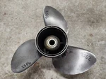 15" X 17P Omc Evinrude Johnson Stainless Propeller, 387518, Spline, P9052. Fixed Price $140.00.