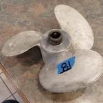 Michigan SMC862 Pre-owned Prop 10 1/4 X 9 3 Blade Johnson Evinrude. Fixed Price $50.00.