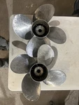 Mercruiser Bravo 2 Propellers Pair Powertech. Fixed Price $875.00.
