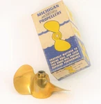 Vintage New Old Stock Michigan Propellers Bronze 10/15 Lh Pitch Heavy. Fixed Price $355.50.