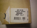 Evinrude/johnson #5034345 7 1/2 Dia. X Pitch Prop , Free Freight. Fixed Price $69.95.