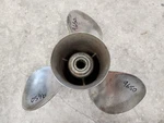 13 1/2" X 21P Michigan Wheel Stainless Steel Propeller, Mercury 4.75", P9650. Fixed Price $128.00.