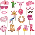19 Pieces Cowgirl Photo Booth Props Kit, Western Party Decoratio.... Fixed Price $12.77.