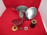 Stainless Steel Quicksilver Propeller, (14-1/2" 17") Silverado Rh QS5052X. Fixed Price $300.00.