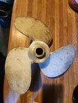 PJ75 1/4 X 10P Michigan Wheel Johnson Evinrude 60-90HP Pin Drive Propeller. Fixed Price $48.00.
