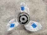 Aluminum 13 1/4" X 17P Omc Evinrude Johnson Prop, 382764, Spline 4.25" P10508. Fixed Price $30.00.