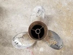 Left Hand 14 3/4" X 21P Quicksilver Ss Prop, 48-13243-21, Solid Hub, Trs, # 3403. Fixed Price $178.00.