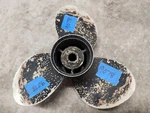 Aluminum 12 1/2" 8P Mercury Black Max Prop, 48-42738-8, 13 Spline Hub, P9078. Fixed Price $29.00.