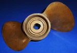 Vintage Two Blade Brass Propeller Michigan # AJC104. Fixed Price $38.00.