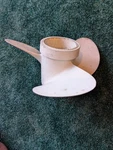 Used Michigan Wheel 13 3/4" X 15" Aluminum Outboard Propeller # PJ-80. Fixed Price $20.00.