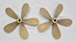 Pair Vintage Chris Craft 27X29 Bronze Propellers 5-BLADE Vibra-free 9610. Fixed Price $2472.25.