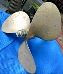 Vintage- Chris-craft- Blade 12" Boat Prop/propeller Ni-bral 3208RH- 1" Shaft. Fixed Price $50.00.