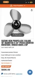 Suzuki Boat Props. Fixed Price $500.00.