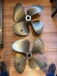 Matched Set 28X38 Nibral Propellers 2.5 Shaft Michigan Hy-torq MY-T4. Fixed Price $6500.00.