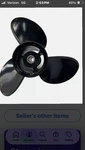 Nice Omc Johnson Evinrude Black Stainless Steel #389925 Propeller 15"X16P. Fixed Price $150.00.
