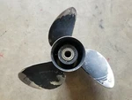 Left Hand 14 3/4" X 21P Volvo Penta Prop, 3860716, Fits 19 Spline, # 1043. Fixed Price $278.00.