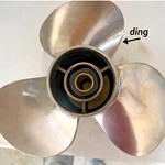 Stainless Steel Tbx (15 5/8 11") Evinrude Johnson Rh Propeller, 763959. Fixed Price $159.99.