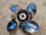 Re-conditioned Blade 14" X 15P Powertech PFL4 Ss Prop, New Evinrude Hub, P9915. Fixed Price $458.00.