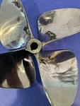 Used Ron Hill Left Hand 13 X 1/2 Stainless Steel 1" Shaft 4 Blade Propeller. Fixed Price $339.00.
