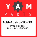 6J9-45970-10-00 Yamaha Propeller (ss 3X14-1/2"X25"-M2 6J9459701000, Ne. Fixed Price $1715.09.