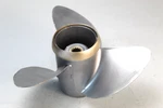 384144 Johnson Evinrude 13-3/4 X 15 Stainless Propeller 40-140 Hp 1968+ Mo Wty. Fixed Price $170.00.