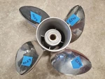 New Blade 13" 19P Evinrude Johnson CX4RH Stainless Propeller, 765802, P6370. Fixed Price $412.00.