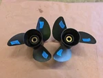 New Pair Of 13 3/4" X 21P Yamaha Stainless Props, 21-M, 21-ML, Pbs P11265 P11266. Fixed Price $1125.00.