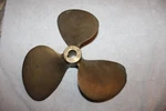 Vintage He D12 P10L Columbian Hydroflite 3 Blade Bronze Brass Boat Propeller. Fixed Price $124.95.