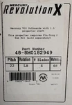 Oem Mercury Rev X Lh 22 Pitch Blade Stainless Steel Propeller 48-8M0182949. Fixed Price $1169.95.