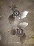 Evinrude Ficht 175HP 2 Stroke Outboard Viper Stainless Steel Propeller Set. Fixed Price $297.50.