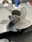 SS#374 13.75X25 Rh 4B Stainless Steel Trophy+ Propeller. Fixed Price $290.00.