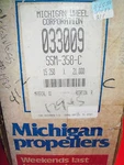 New Michigan Stanless Steel Prop 15.250 X 21.00 033009 Free Shipping. Fixed Price $445.98.