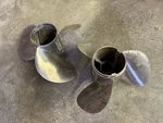 Pair Of 28P Mercury Marine Bravo 3 Quicksilver Stainless Duo Propellers Blade. Fixed Price $440.00.