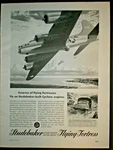 1943 Flying Fortress Cyclone Engine Wwii Vintage Studebaker Trade Print. Fixed Price $9.89.