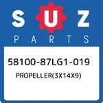 58100-87LG1-019 Suzuki PROPELLER(3X14X9) 5810087LG1019, New Genuine Oem Part. Fixed Price $368.38.