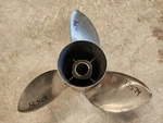 14 3/4" X Quicksilver Mirage Ss Prop, 48-13702 A40 21P, Flo Torq, P10574. Fixed Price $252.00.