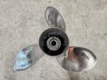 14 1/4" X 26P Suzuki Stainless Propeller, 15 Spline Mercury Hub, 4.75", P10486. Fixed Price $229.00.