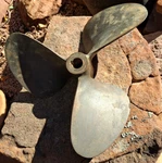 12.75" Brass Boat Propeller 3 Blade .8" Shaft Size West Coast Marine Service. Fixed Price $45.00.