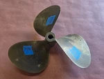 Left Hand Ni-bral 14" X 12P Michigan Cup Inboard Prop, 1" Bore, Needs Work P7490. Fixed Price $70.00.