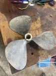 17 X 19 3 Bl Lh Bronze Ni-bral Cup Propeller W/ 1.25" Bore Michigan Wheel Nibral. Fixed Price $250.00.