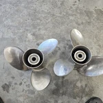 Pair Of 15" X 21P Evinrude Johnson Brp Rebel Ss Propellers, P5746 P5747. Fixed Price $600.00.